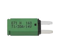 Besttoolifes 30a Automatic Car Mini Circuit Breaker Sturdy Fuse for 12v-24v Reset Motorcycle Truck Blade Protection with Overcurrent and Overheat Boat Rv Plastic Metal Housing Green