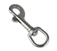 Besttoolifes 316 Stainless Steel Swivel Eye Bolt Snap Hook for Scuba for Diving Snorkeling Marine Hardware Clips Pet Leash Attachment Camping Tent Gear Rust Resistant 360° (65mm)