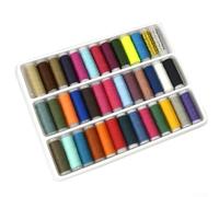 Besttoolifes 39 Piece Polyester Sewing Thread Set, Mixed Color Embroidery Thread Spools for Hand Sewing, Quilting and Hemming, Bright Colored Threads for Home