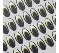 Besttoolifes 3D Fisheye Stickers for Fly Tying, 100pcs Laser Fish Eyes with Back Glue, Flash Flat Simulation Fisheye Baits in 4 Styles (A/B/C/D), Compatible with Fishing(D)