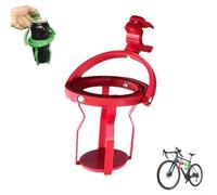 Besttoolifes 3D Self Leveling Cup Holder for Motorcycle with Gyroscopic Anti-Spill Technology Adjustable 60-Degree Clamp for Cars Tractors Trucks and E-Scooters(Red)