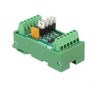 Besttoolifes 4-Channel PLC DC Amplify Board for Industrial Control, 12/24VDC NPN/PNP Input Output Module with Optocoupler Isolation and DIN Rail Mount(NPN)