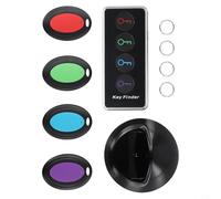 Besttoolifes 4 in 1 Wireless Key Finder with LED Light, Multi-Device Item Locator for Keys Remote Control Wallet Dog Collar, 75dB Loud Sound, 30m Range, No App