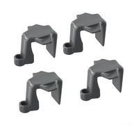 Besttoolifes 4 Pack Pontoon Boat Mudguard Clips with Knot Tying Hole, Square Rail For Hangers for 1.25 Inch Rails, Marine ABS Plastic Bumper Mounts
