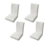 Besttoolifes 4 Pack Stretch Dining Chair Covers Set With Diamond Pattern, Removable Washable Slipcovers For Home Hotel Restaurant Banquet Kitchen Decor, Dark Grey(White)