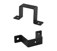 Besttoolifes 4 Pcs Square Pipe Clamp, U Shaped Connector, Fence Post Wall Fixing Bracket, Heavy Duty Conduit Clamps for Door Closed Bar Holder Strut, Pipe Tube Wire Fixing(2pcs 2in)