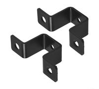 Besttoolifes 4 Pcs Square Pipe Clamp, U Shaped Connector, Fence Post Wall Fixing Bracket, Heavy Duty Conduit Clamps for Door Closed Bar Holder Strut, Pipe Tube Wire Fixing(2pcs 1in)