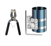 Besttoolifes 4, Piston Ring Installer Tool for Automotive Engine Repair, Carbon Steel Compression Ring Pliers with Caliper, Fit for Single Cylinder Engines