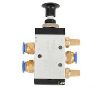Besttoolifes 4R210-08 Push Pull Pneumatic Valve 5 Ways 2 Pos 1/4" For BSPT & Connector,Air Hand Lever Operated Valve,Wide Operating Range