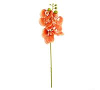 Besttoolifes 5-Pack 18" Artificial Phalaenopsis Flowers White, Light for PINK, Orange Artificial Orchid Flowers Stem Plants For Home Decor(orange)