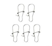 Besttoolifes 50pcs Stainless Steel Swift Clip Lock Snap Swivels with Solid Rings Safety Fishing Hook Connectors for Lures for Plus Lines Flexible Rotation and Smooth Finish (3)