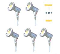 Besttoolifes 5Pack HO Scale LED Spotlight Model Miniature Limelight Projector Street Lamp Post Lights For Railway Scenery Diorama Layout Landscape Decoration(Silvery)