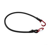 Besttoolifes 60cm 1pc, Heavy-Duty Bungee Cord with Carabiner Hook - 8mm Latex Elastic Tie Strap for Camping, Hiking, Tent & Canopy Accessories (60 cm or 90 cm, Black)