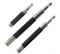 Besttoolifes 6PCS Magnetic Screw Drive Guide Set with Adjustable Length Bit Holders, 1/4 Inch Hex Shank Extension Bar Adapters for Impact Drivers and Power Drills, Sizes 80mm 120mm 140mm（3PCS）