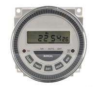 Besttoolifes 7-Day Programmable Digital Timer Switch with LCD Display, 16A 3500W Capacity, for and Heating Control(12V)