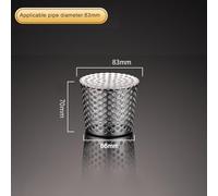 Besttoolifes 75-83mm, Stainless Steel Floor Drain Guard for Leaf Protection - 304 Stainless Steel Mesh Filter for Downspout, Gutter, and Drainpipe (40-200 mm Pipe Diameter, Silver)