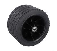 Besttoolifes 8 Inch PU Replacement Utility Wheel for Camping Cart Shopping Trolley Beach Wagon Mute Wheel Large Tire Hard Rubber Black, 20x7.5cm 500g Load Bearing(10cm)