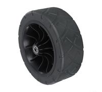 Besttoolifes 8 Inch PU Replacement Utility Wheel for Camping Cart Shopping Trolley Beach Wagon Mute Wheel Large Tire Hard Rubber Black, 20x7.5cm 500g Load Bearing(7cm)