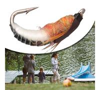 Besttoolifes 8#, Realistic Nymph Scud Fly for Trout and Salmon Fishing - Artificial Bait Lure with High-Carbon Steel Hook, Hand-Tied Feather & UV-Reflective Fibers