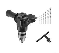 Besttoolifes 90Degree Three Jaw Chuck Corner Drill Adapter Right Angle Bend Extension,Drill Chuck Super Heavy Duty Drill Chuck(b)