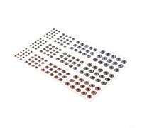 Besttoolifes A, 183-Piece Pack Holographic 3D Fishing Lure Eyes for Fly Tying & Lure Making - Epoxy Resin Artificial Fish Eyes Stickers in 3mm, 4mm, 5mm, 6mm (4 Colors)
