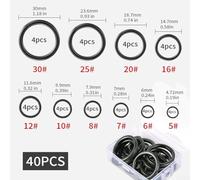 Besttoolifes A-40Pcs, Zirconia Fishing Rod Guide Rings Set - 40-Piece Terminal Tackle Repair Kit for Sea & Freshwater Rods, Ceramic Line Guides with Smooth Polished and High-Temp Resistance