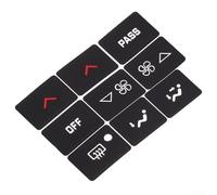 Besttoolifes A/C Climate Control Button Repair Decal Sticker, Black Vinyl Overlay with White Lettering, Guaranteed Light-Blocking Fit for Lacrosse 2005-2009