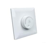 Besttoolifes AC 220V Dimmer Light Switch for and Ceiling Fan Speed Control, Wall Mount Adjustable Switch Compatible with 86mm Box, White