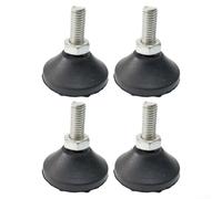 Besttoolifes Adjustable Feet M8 38X43mm - Diameter/Base 38mm - Pack Of 4 Levelling Feet Anti Slip Base Dampening Tilting Levellers Adjust Equipment Legs Height Max Load Each 450Kg