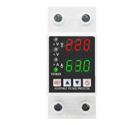 Besttoolifes Adjustable Over/Under Voltage and Overcurrent Protector 220V 63A, Auto Reset Circuit Protection Device for Din Rail Mount, Industrial Motor