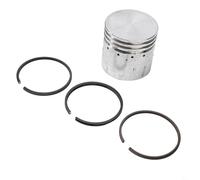 Besttoolifes Air Compressor Piston and Rings Replacement Kit, Metal Piston for 42mm 47mm 48mm 51mm 65mm Cylinder, Silver Black Piston for Ring for Air,(51 Piston 51 Rings)