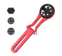 Besttoolifes Aluminium Alloy Bicycle Computer Mount Integrated Handlebar Stand Adjustable Angle Compatible With For Mountain Road Bike Gps Light Camera(red)