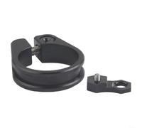 Besttoolifes Aluminium Alloy Bicycle Seatpost Clamp With Integrated Cable Guide, 31.8mm 34.9mm Sizing Options, Lightweight Seat Collar, For Mountain Road Bikes(31.8mm Black)