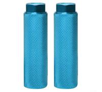 Besttoolifes Aluminium Alloy Foot Pegs 100x28mm Antiskid Knurled Stunt Pegs for Mountain for Road Track Bikes Compatible with 3/8 Inch Axles Front or Rear (light blue 2PCS)