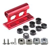 Besttoolifes Aluminium Alloy Front Fork Mount Block 20x110mm with Adapter for Car Roof Rack Plus Truck Cross Secure Bracket for Release or Axle Thru Quick (Red)