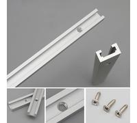 Besttoolifes Aluminium Alloy T-Track T-Slot Miter Jig, 300-600mm Adjustable Track Rail for Woodworking Router Table and Table Saw Guide, Compatible with T-Screws and Quick Acting Clamps（600mm）