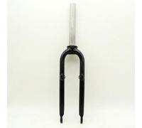 Besttoolifes Aluminium Bicycle Front Fork for 20 Inch Folding Bike, 28.6mm Straight Steerer Tube, 74mm Hub Spacing, V Brake Compatible, Lightweight Alloy Cycling Replacement Part(Black)