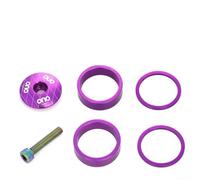 Besttoolifes Aluminum Alloy For Bicycle Headset Spacer Set 1 1/8 Inch with Stem Top Cap and Star Nut Bolt, Fits 28.6mm Road and Mountain For Bike Forks, Multi Size for Height Adjust(PURPLE)