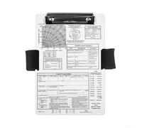 Besttoolifes Aluminum Aviation Kneeboard for Pilots IFR VFR Flight Notepad with Clipboard Metal Clip Elastic Strap Essential Tool for Student Pilots Flight Data Recording(VFR+A)