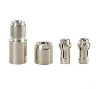 Besttoolifes Angle Grinder Modified Adapter M10 Thread - Convert 100-Type Angle Grinder to Straight Grinder with 3mm and 6mm Shaft Sizes, High Carbon Steel(3mm+6mm)