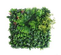 Besttoolifes Artificial Green Grass Wall Panel, 50x50cm Square Grass,Flower Wall Panel,Plastic Wall Decoration for Garden Home Hotel Living Room(2)
