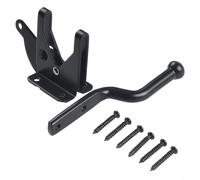 Besttoolifes Auto Gate Latch Heavy Duty Carbon Steel Garden Fence Gate Lock Hardware Automatic For Slam Catch Self Closing Security Bolt with Screws Black