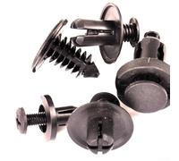 Besttoolifes Automotive Nylon Fastening Clips Set, 100-Piece Bumper & Trim Retainer Kit with C05/C20/C32/B01/D02/A16 Rivets, Black and White