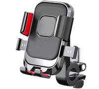 Besttoolifes B, Alloy For Bicycle Phone Mount for Road & Mountain Bikes - 120x100x30mm One-Second Lock, Shock-Absorbing Six-Claw Bracket, Compatible with All Smartphones and Cases