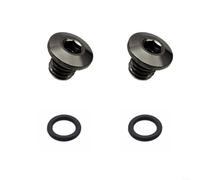 Besttoolifes Bicycle Brake Bleed Screw With O-Ring, Ti Alloy M5x5mm Replacement For Integral Oil Disc Brake Levers, Lightweight Rust-Proof Cylinder Cover Fixing Bolt(black)