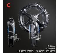 Besttoolifes Bicycle Crank Protector Stickers for SRAM and Shimano Models, TPH Film Crank Arm Guard Decals, 2 Pack, Compatible with 3T/Red/Force/DA R9100/UT R8000/FC6800/DA(C)