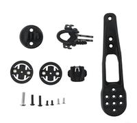 Besttoolifes Bike Mount, Extended Out-front Bike Holder With Rubber Band Base, For Cycling Computer Edge For H31 CP10 CP20 For Garmin Black