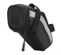 Besttoolifes Bike Saddle Bag, Splash-Proof Nylon Rear Seat Pouch with Expandable Storage for Mountain Road Cycling Commute, Lightweight Tail Pack for Tools Phone(black)