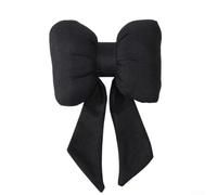 Besttoolifes Black, Car Headrest Cushion with Neck Support, Cotton-Linen Blend Bow-Tie Design for Comfortable Cervical Relief and Fit in Most Vehicle Models