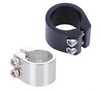 Besttoolifes black, Double-Bolt For Bicycle Seatpost Clamp for 34.9 mm Diameter Seatposts - Heavy-Duty Forged Alloy, Compatible with Road, Mountain, E-For Bike & Vintage Bikes